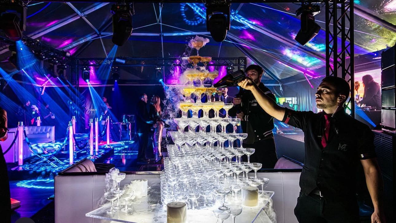 Magic&Cocktails champagne tower