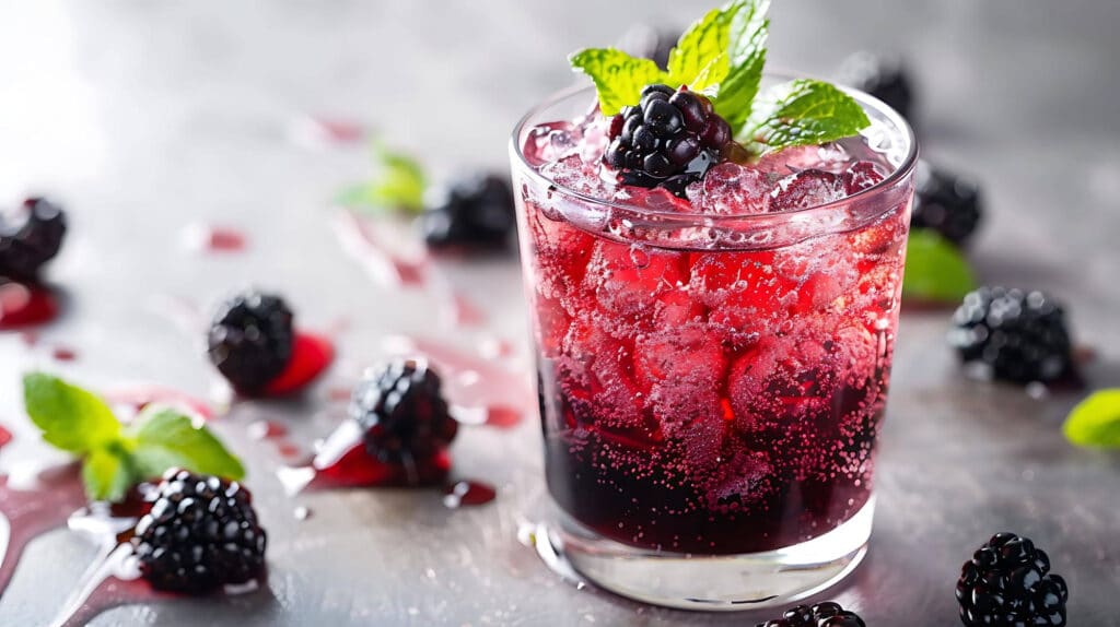 Fresh blackberry margarita