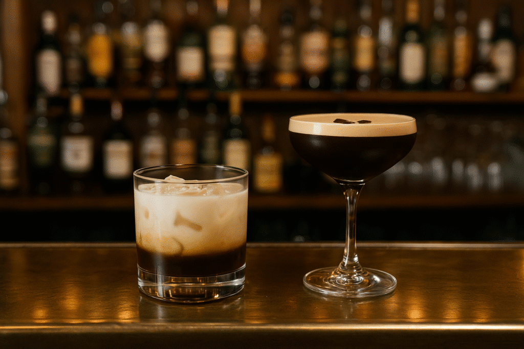 White russian and espresso martini