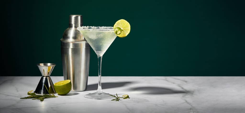 Lemon drop martini cocktail