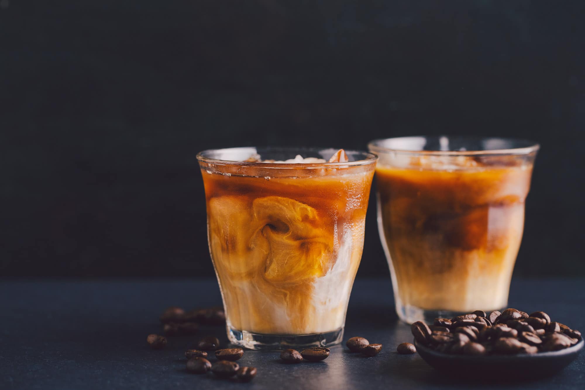 White russian with martini espresso cocktail