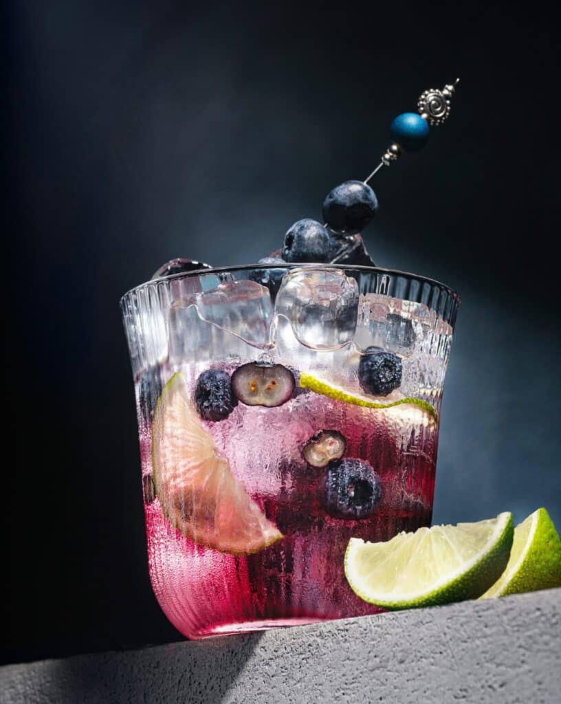 Blackberry margarita cocktail