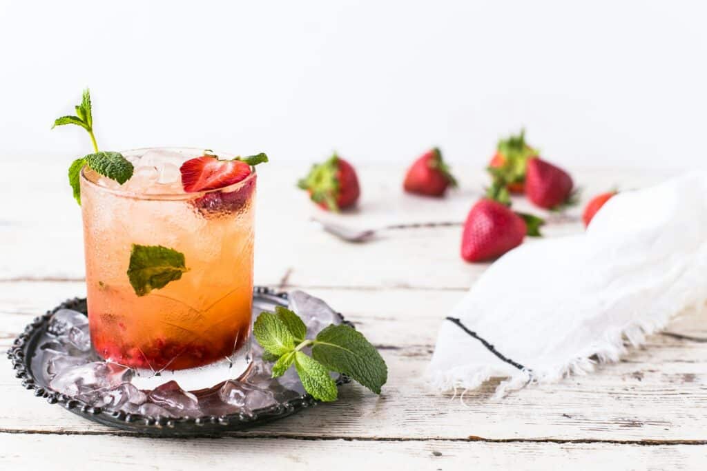 Strawberry margarita cocktail