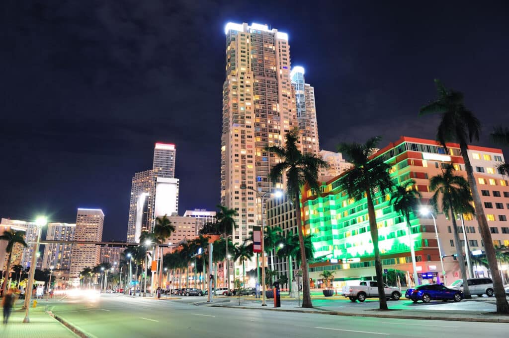 Miami at night