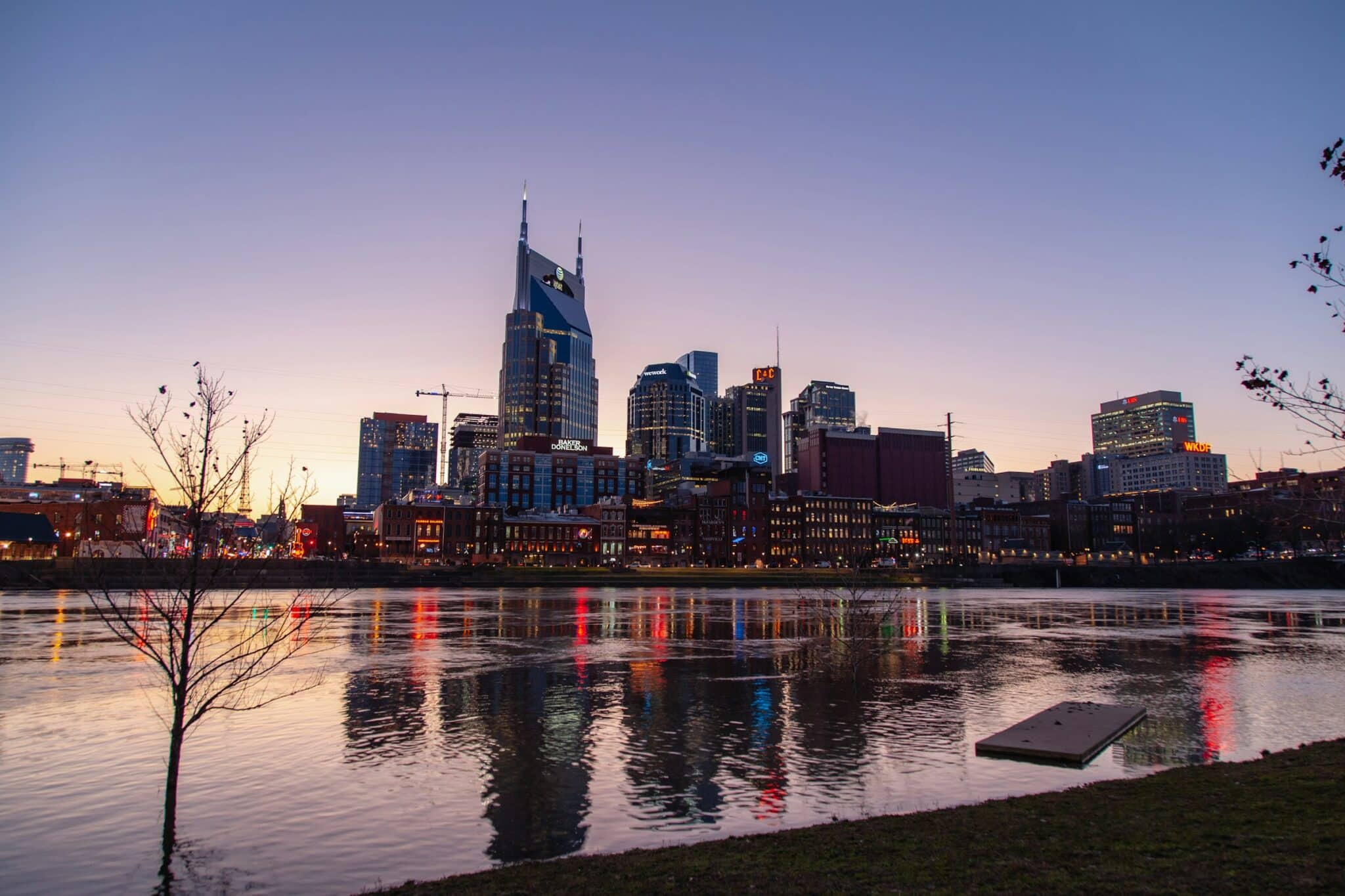 sunset over nashville