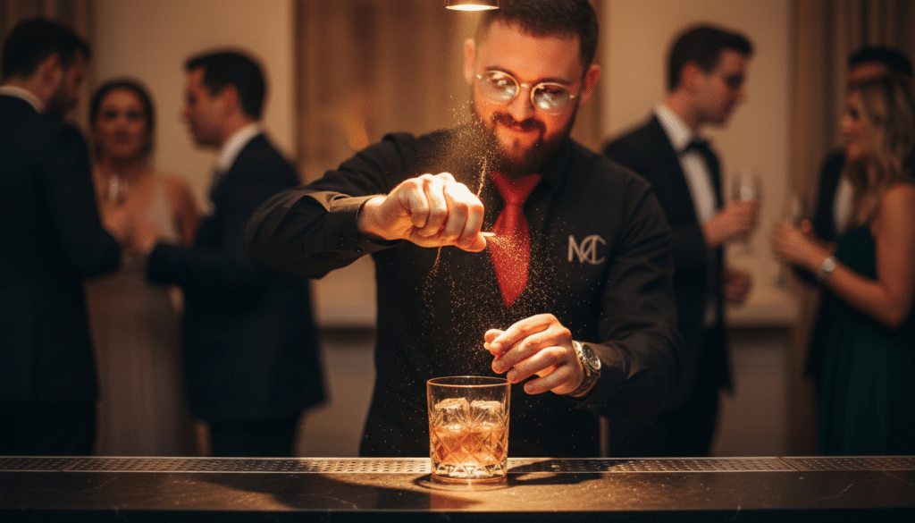 Magic&cocktails bartender hired for a wedding
