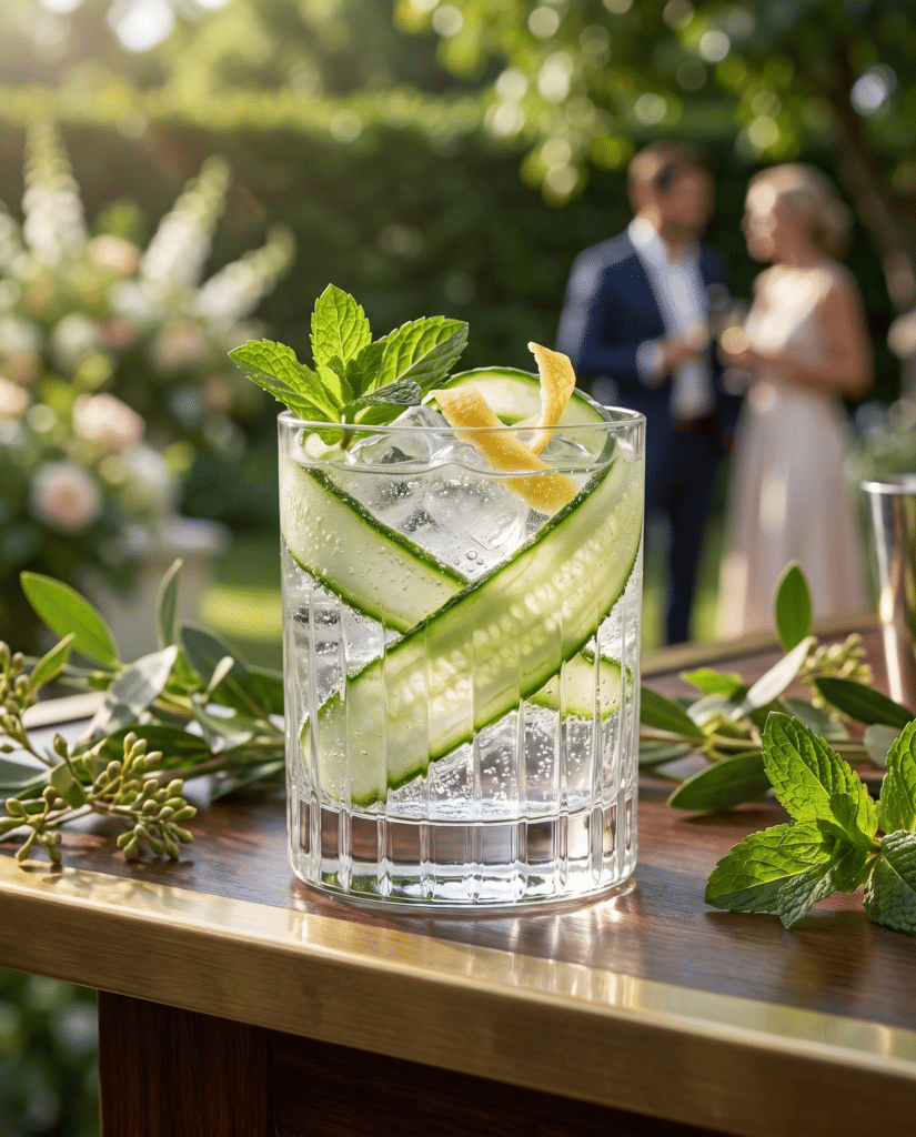Signature gin tonic cocktail from Magic&Cocktails for a private event in Los Angeles