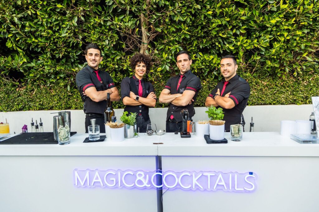 entertainment bar team from magic and cocktails