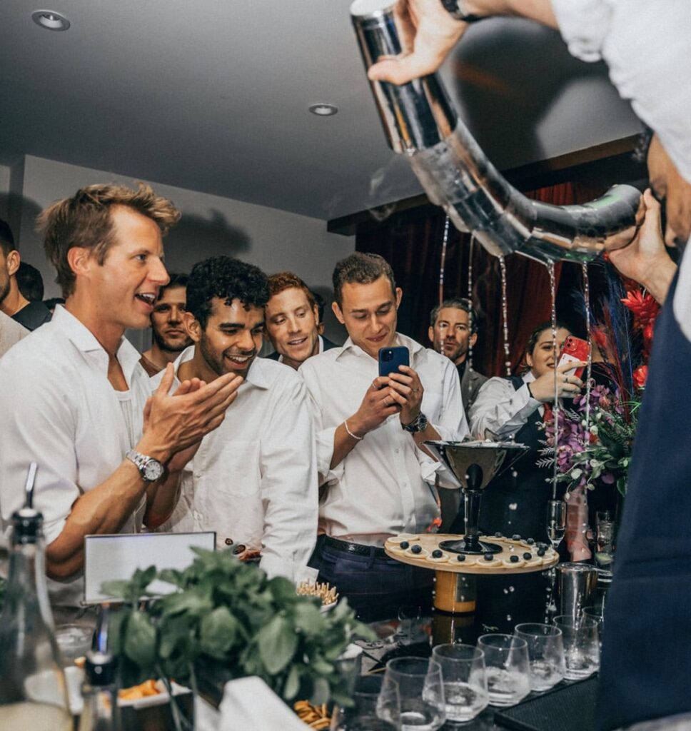 magic bartending in a networking event